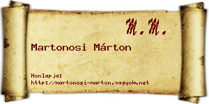 Martonosi Márton névjegykártya