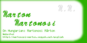 marton martonosi business card